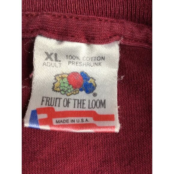 Vintage Single Stitch Fruit of the Loom Manatee Graphic T-Shirt Short Sleeves XL - Picture 5 of 7